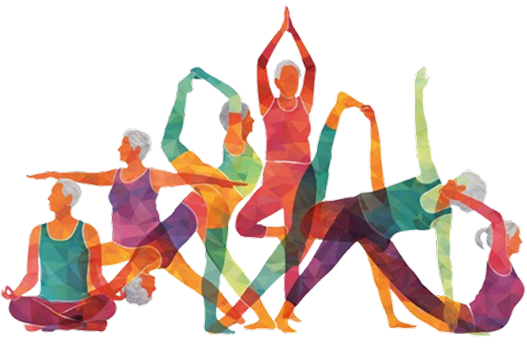 Older adults enjoying creative movement