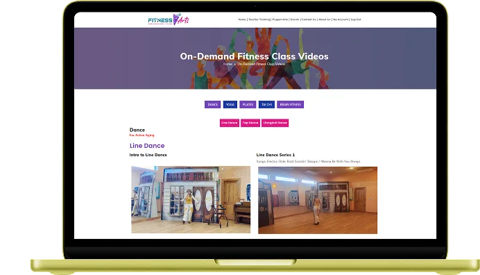 Fitness Arts 23 Laptop on demand view